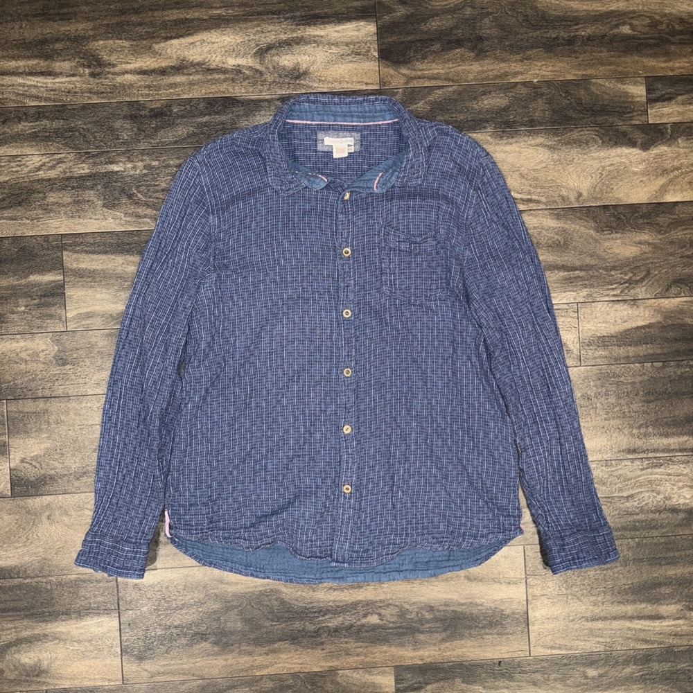 Carbon 2 Cobalt Casual Button-Down Long-Sleeve Shirt Men's Size XXL Plaid Blue